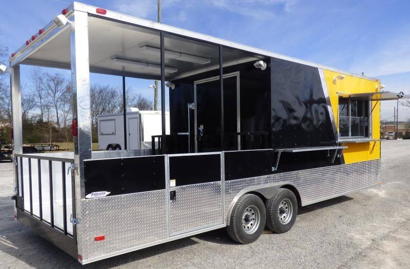 775-8.5-x-24-yellow-catering-bbq-event-concession-food-trailer-25.jpg 8.5' x 24' Yellow Catering BBQ Event Concession Food Trailer