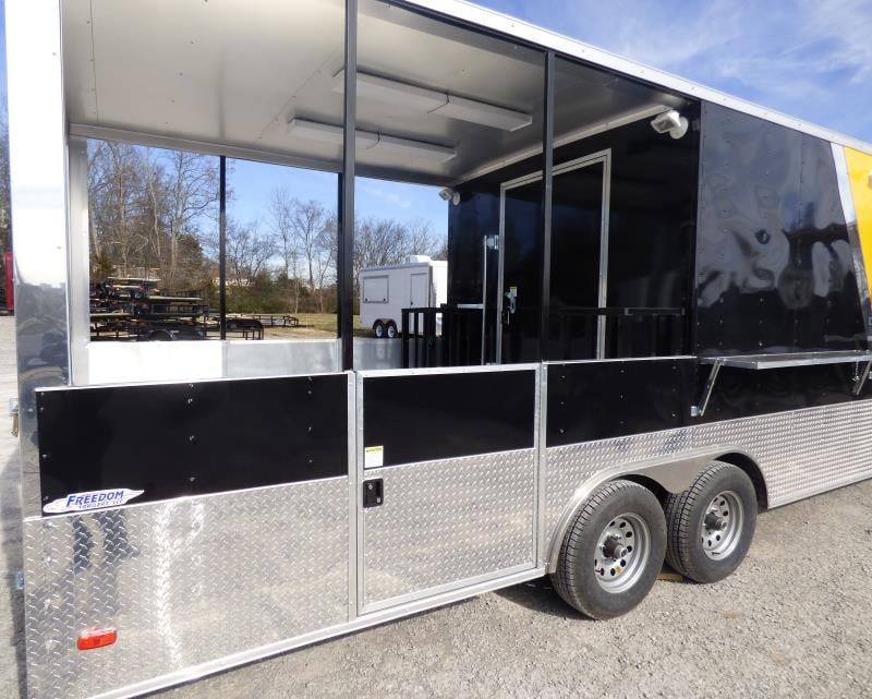 775-8.5-x-24-yellow-catering-bbq-event-concession-food-trailer-43.jpg 8.5' x 24' Yellow Catering BBQ Event Concession Food Trailer