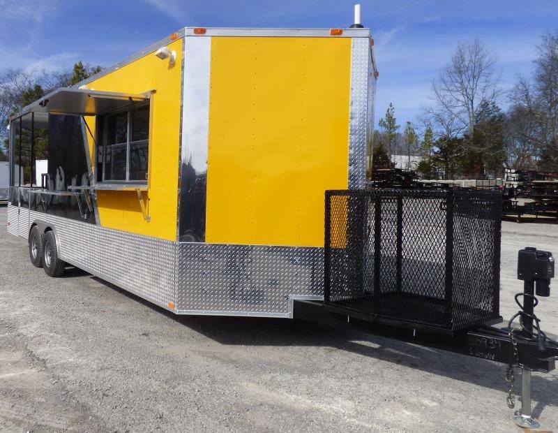 775-8.5-x-24-yellow-catering-bbq-event-concession-food-trailer-6.jpg 8.5' x 24' Yellow Catering BBQ Event Concession Food Trailer