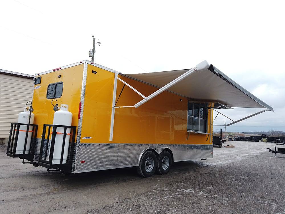 776-8.5-x-24-yellow-food-concessions-trailer-with-appliances-1.jpg 8.5' x 24' Yellow Food Concessions Trailer With Appliances