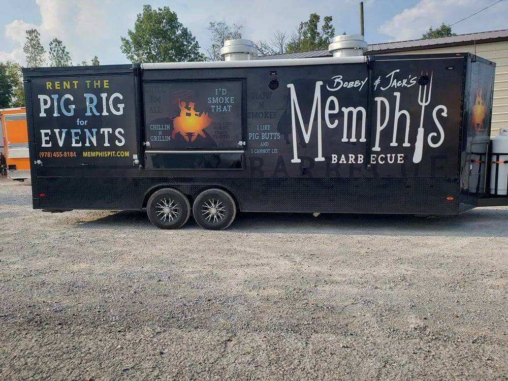 778-8.5-x-25-black-bbq-porch-style-concession-food-trailer-with-appliances-1.jpg 8.5' x 25' Black BBQ Porch Style Concession Food Trailer With Appliances