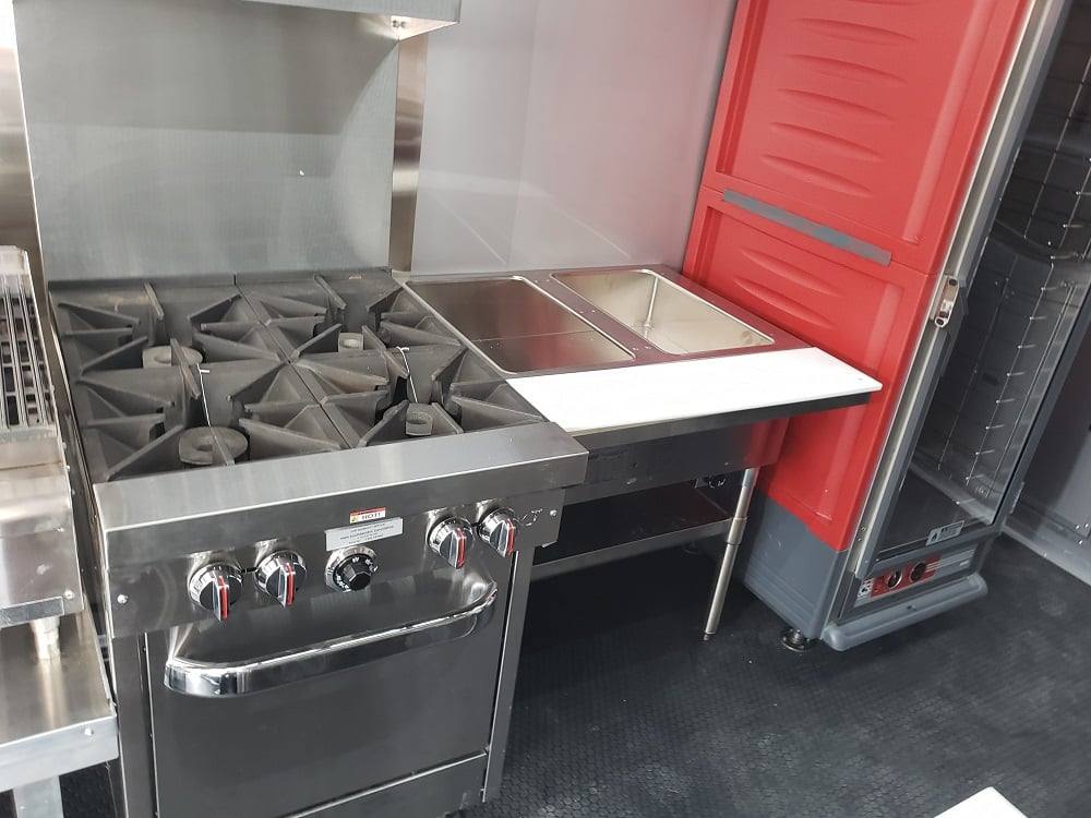 778-8.5-x-25-black-bbq-porch-style-concession-food-trailer-with-appliances-10.jpg 8.5' x 25' Black BBQ Porch Style Concession Food Trailer With Appliances