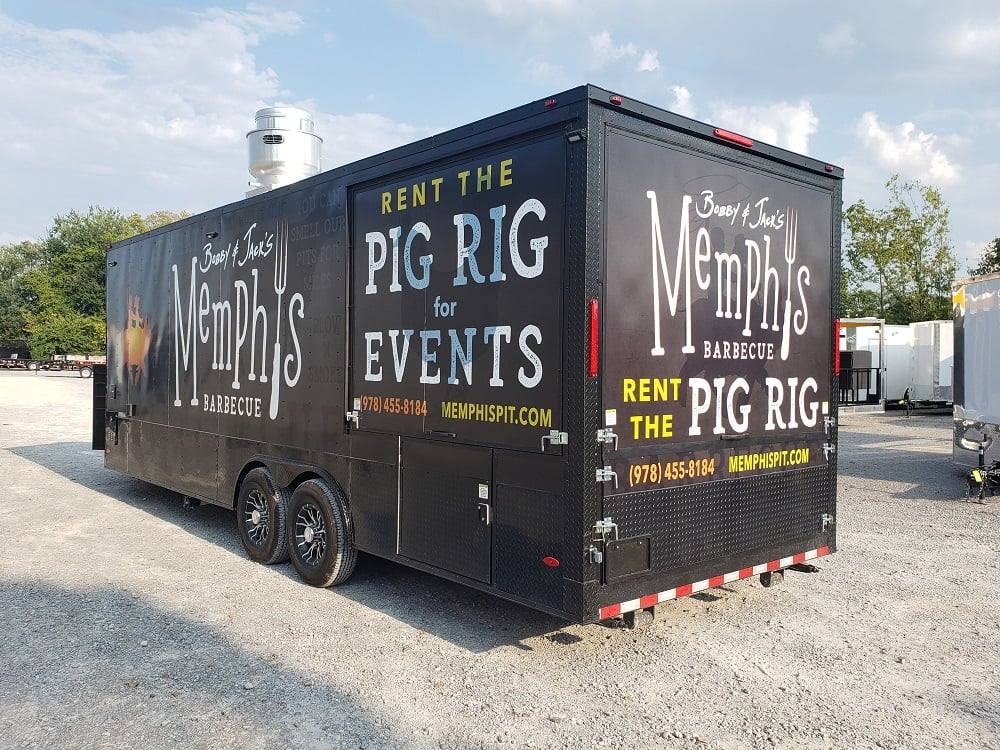 778-8.5-x-25-black-bbq-porch-style-concession-food-trailer-with-appliances-12.jpg 8.5' x 25' Black BBQ Porch Style Concession Food Trailer With Appliances