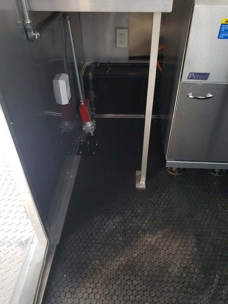 778-8.5-x-25-black-bbq-porch-style-concession-food-trailer-with-appliances-17.jpg 8.5' x 25' Black BBQ Porch Style Concession Food Trailer With Appliances