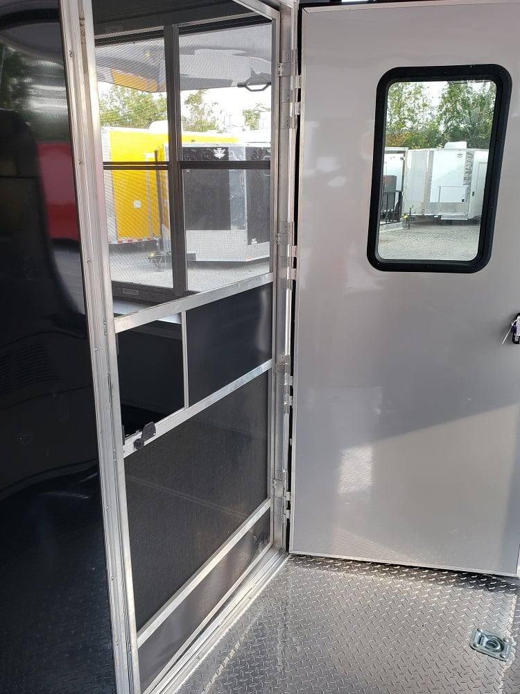 778-8.5-x-25-black-bbq-porch-style-concession-food-trailer-with-appliances-18.jpg 8.5' x 25' Black BBQ Porch Style Concession Food Trailer With Appliances