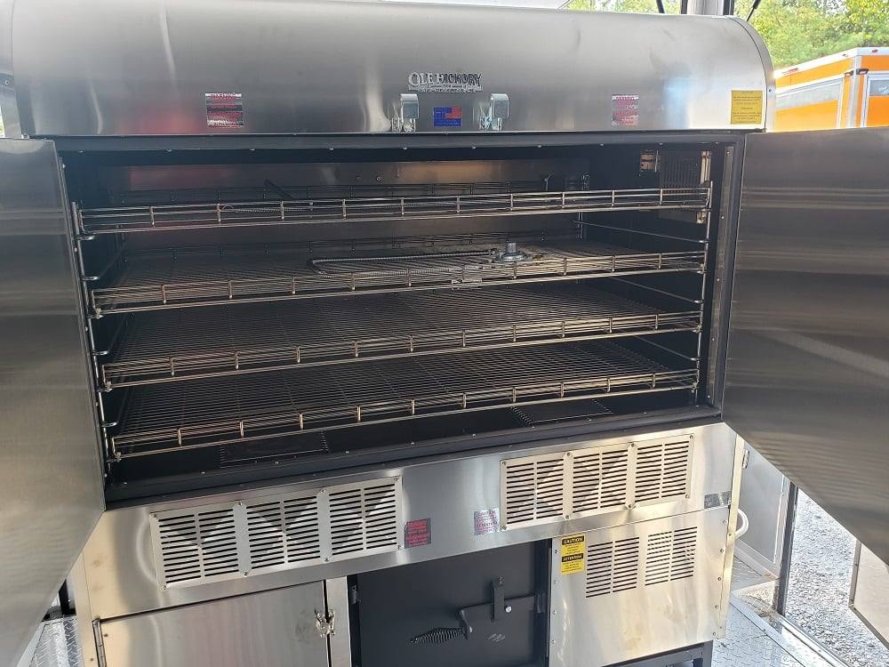 778-8.5-x-25-black-bbq-porch-style-concession-food-trailer-with-appliances-27.jpg 8.5' x 25' Black BBQ Porch Style Concession Food Trailer With Appliances