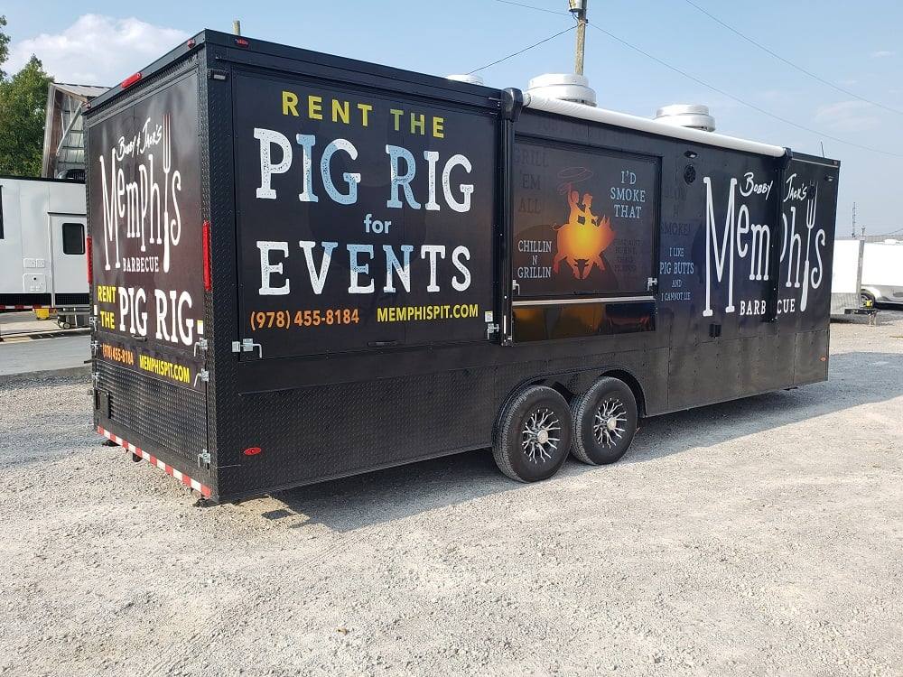 778-8.5-x-25-black-bbq-porch-style-concession-food-trailer-with-appliances-4.jpg 8.5' x 25' Black BBQ Porch Style Concession Food Trailer With Appliances