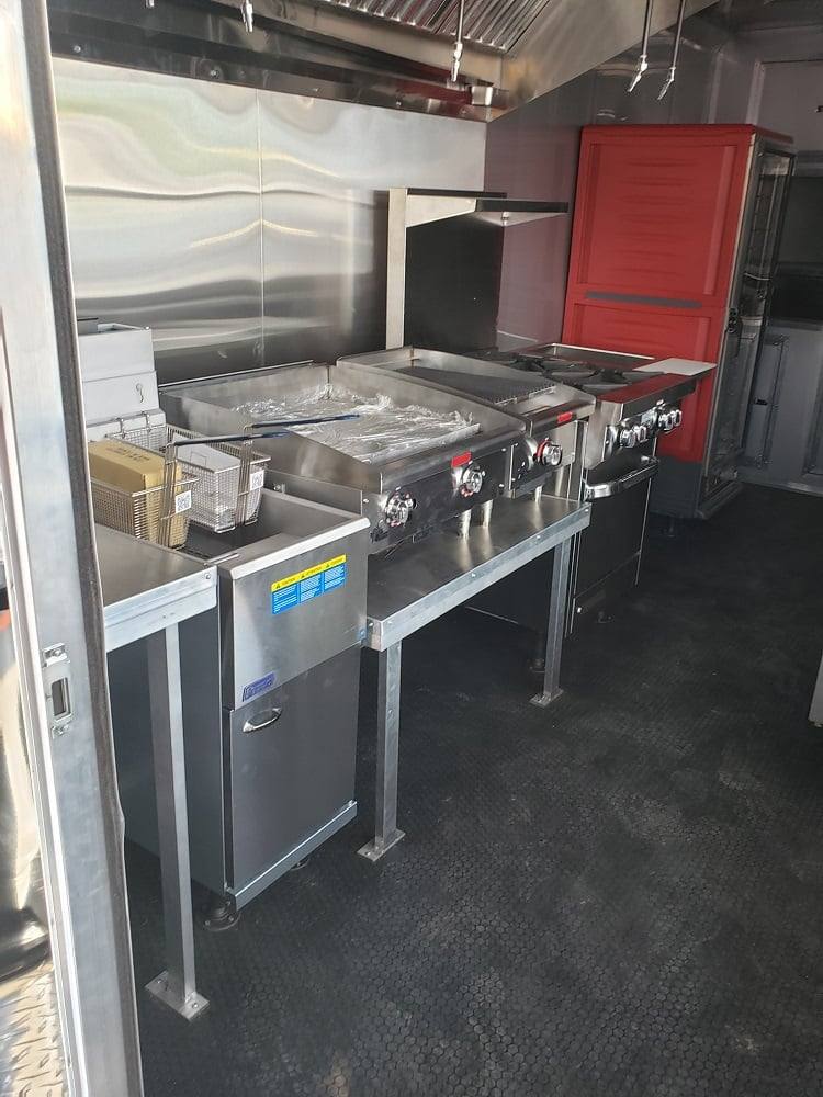 778-8.5-x-25-black-bbq-porch-style-concession-food-trailer-with-appliances-48.jpg 8.5' x 25' Black BBQ Porch Style Concession Food Trailer With Appliances