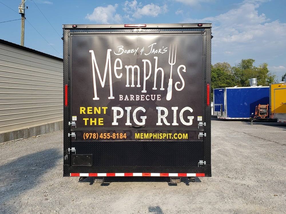 778-8.5-x-25-black-bbq-porch-style-concession-food-trailer-with-appliances-5.jpg 8.5' x 25' Black BBQ Porch Style Concession Food Trailer With Appliances