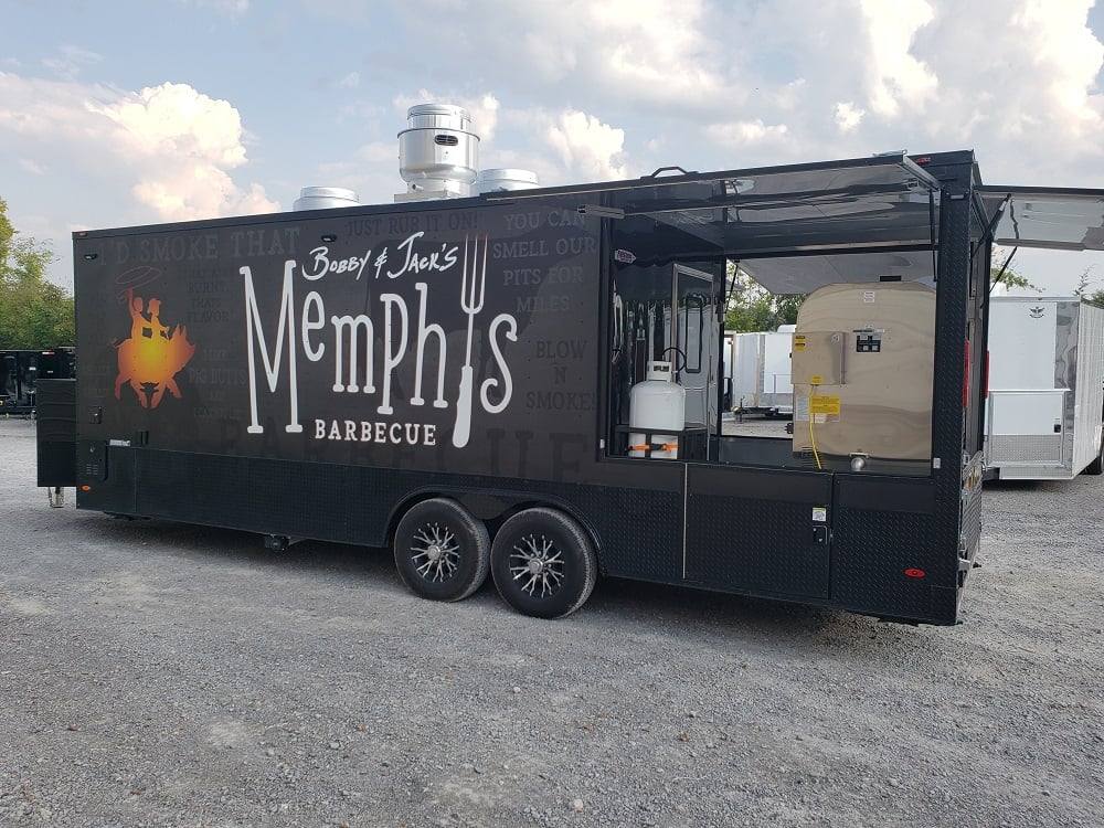 778-8.5-x-25-black-bbq-porch-style-concession-food-trailer-with-appliances-56.jpg 8.5' x 25' Black BBQ Porch Style Concession Food Trailer With Appliances