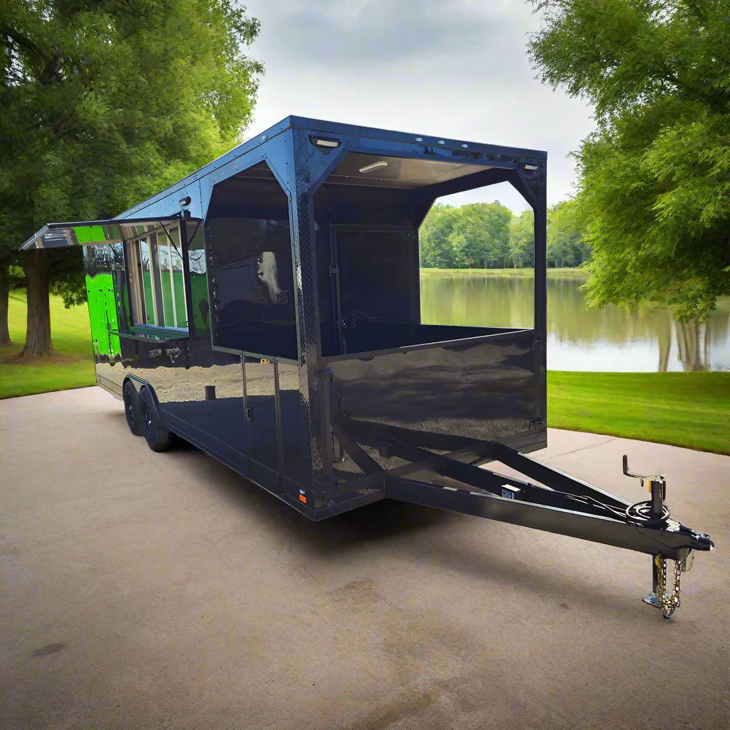 779-8.5-x-25-black-concession-trailer-food-event-catering-1.webp 8.5' X 25' Black Concession Trailer Food Event Catering