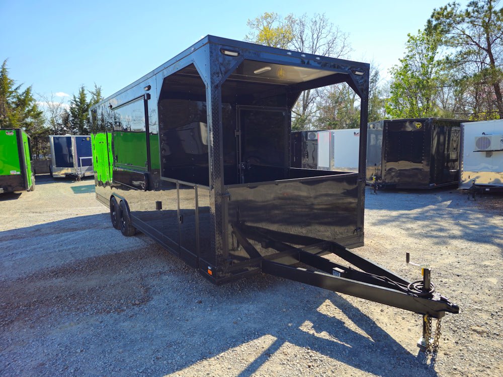 779-8.5-x-25-black-concession-trailer-food-event-catering-11.jpg 8.5' X 25' Black Concession Trailer Food Event Catering