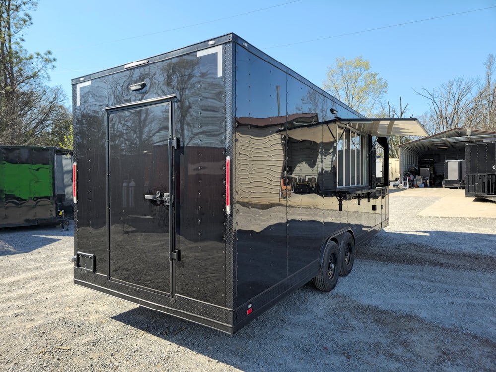 779-8.5-x-25-black-concession-trailer-food-event-catering-16.jpg 8.5' X 25' Black Concession Trailer Food Event Catering