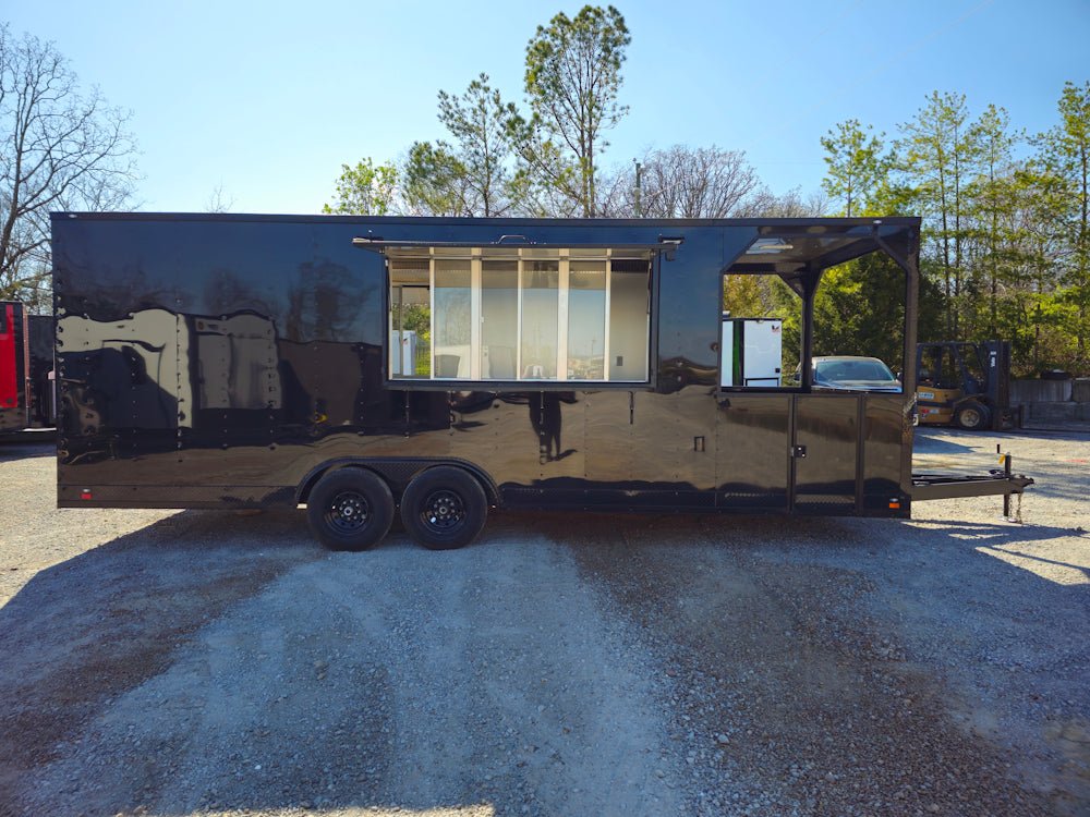 779-8.5-x-25-black-concession-trailer-food-event-catering-17.jpg 8.5' X 25' Black Concession Trailer Food Event Catering