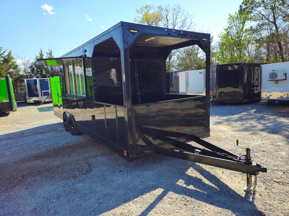779-8.5-x-25-black-concession-trailer-food-event-catering-18.jpg 8.5' X 25' Black Concession Trailer Food Event Catering