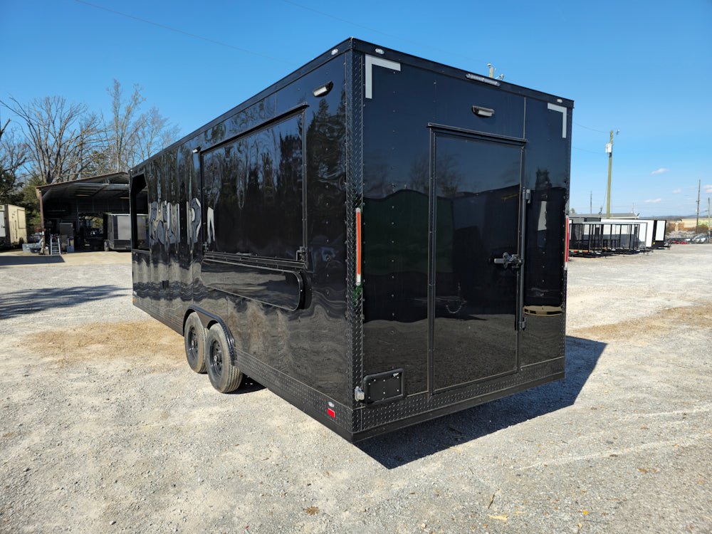 779-8.5-x-25-black-concession-trailer-food-event-catering-6.jpg 8.5' X 25' Black Concession Trailer Food Event Catering