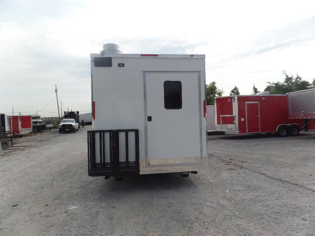 781-8.5-x-25-white-catering-concession-food-trailer-17.jpg 8.5' x 25' White Catering Concession Food Trailer