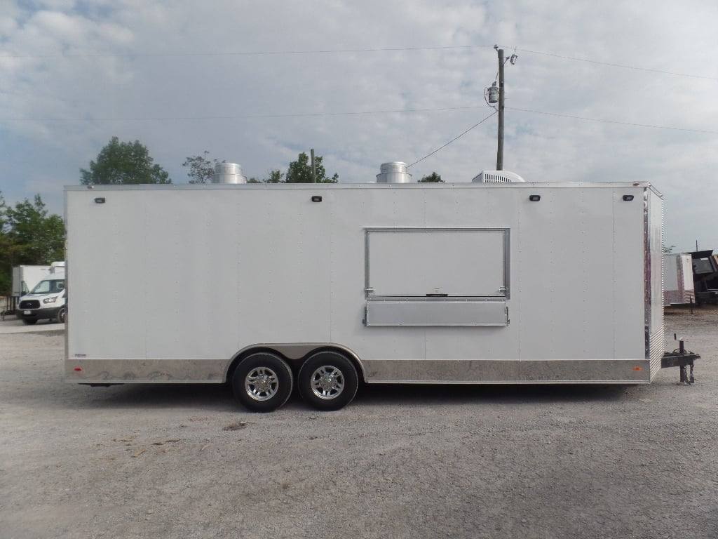 781-8.5-x-25-white-catering-concession-food-trailer-19.jpg 8.5' x 25' White Catering Concession Food Trailer