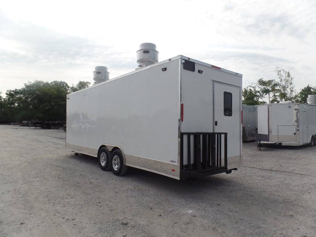 781-8.5-x-25-white-catering-concession-food-trailer-21.jpg 8.5' x 25' White Catering Concession Food Trailer