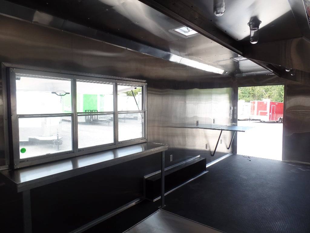781-8.5-x-25-white-catering-concession-food-trailer-9.jpg 8.5' x 25' White Catering Concession Food Trailer