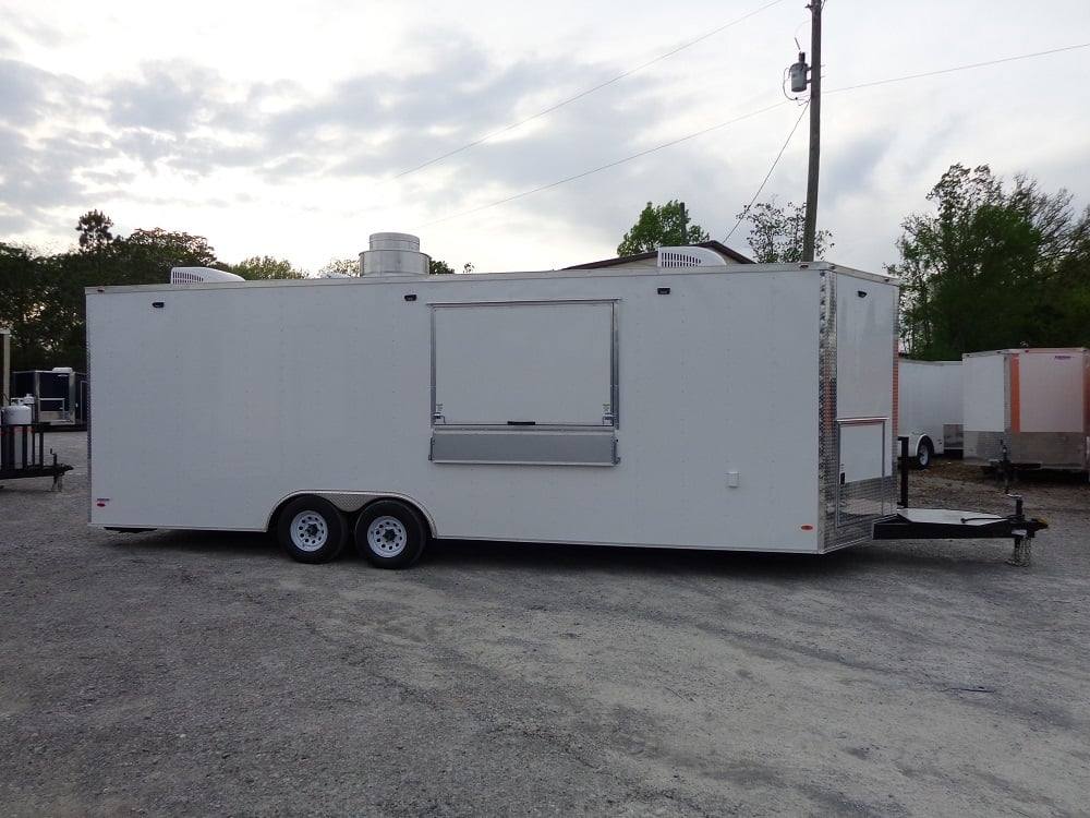 783-8.5-x-25-white-vending-concession-food-trailer-2.jpg 8.5' x 25' White Vending Concession Food Trailer