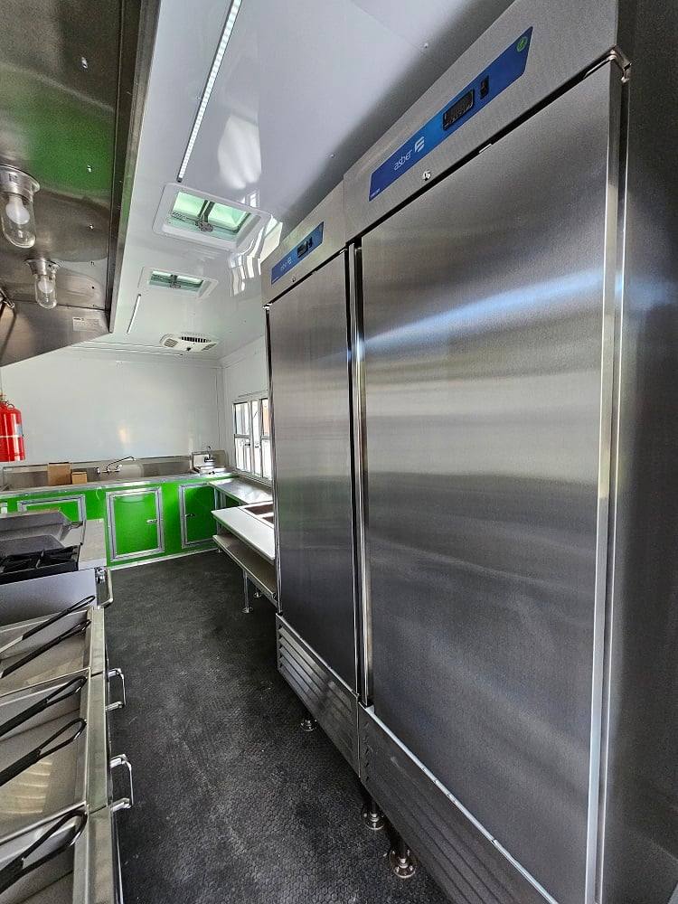 784-8.5-x-26-lime-green-concession-trailer-bbq-food-event-18.jpg 8.5' X 26' Lime Green Concession Trailer BBQ Food Event