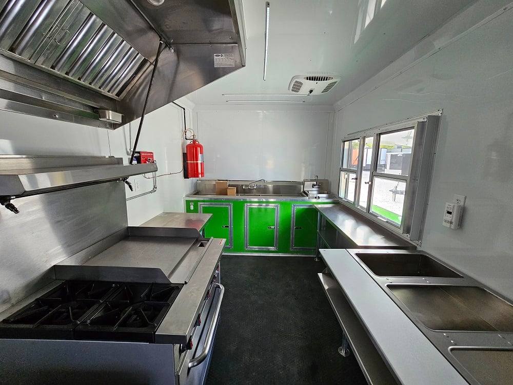 784-8.5-x-26-lime-green-concession-trailer-bbq-food-event-19.jpg 8.5' X 26' Lime Green Concession Trailer BBQ Food Event