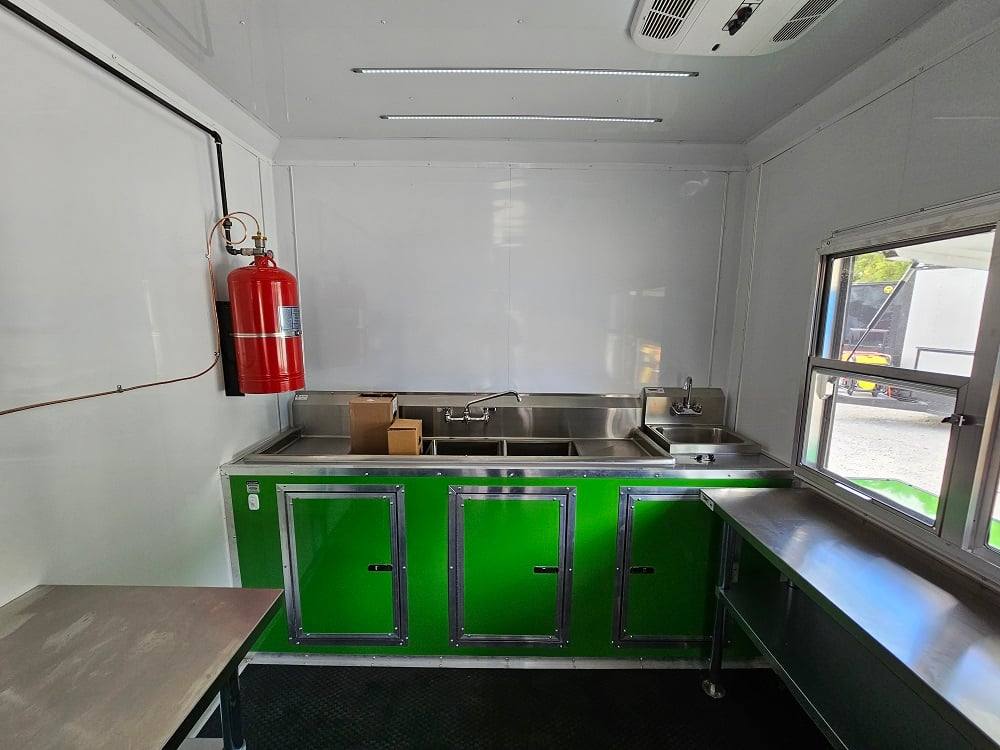 784-8.5-x-26-lime-green-concession-trailer-bbq-food-event-20.jpg 8.5' X 26' Lime Green Concession Trailer BBQ Food Event