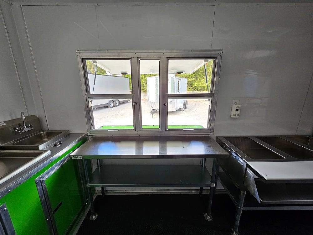 784-8.5-x-26-lime-green-concession-trailer-bbq-food-event-21.jpg 8.5' X 26' Lime Green Concession Trailer BBQ Food Event