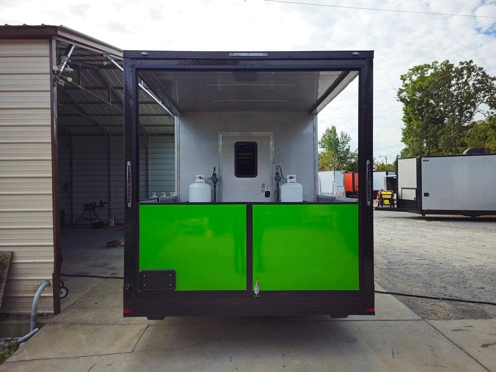 784-8.5-x-26-lime-green-concession-trailer-bbq-food-event-9.jpg 8.5' X 26' Lime Green Concession Trailer BBQ Food Event