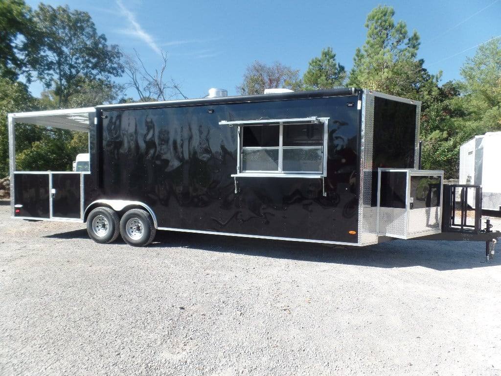 787-8.5-x-26-black-bbq-porch-concession-trailer-12.jpg 8.5' x 26' Black BBQ Porch Concession Trailer