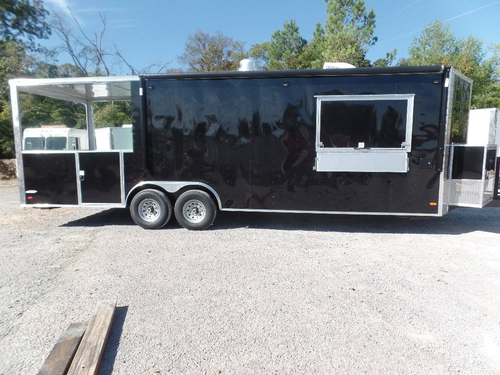 787-8.5-x-26-black-bbq-porch-concession-trailer-18.jpg 8.5' x 26' Black BBQ Porch Concession Trailer