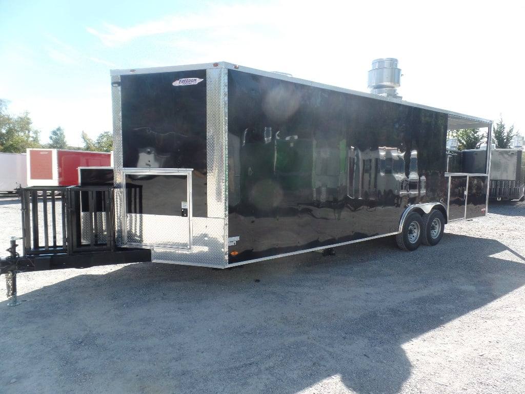 787-8.5-x-26-black-bbq-porch-concession-trailer-19.jpg 8.5' x 26' Black BBQ Porch Concession Trailer