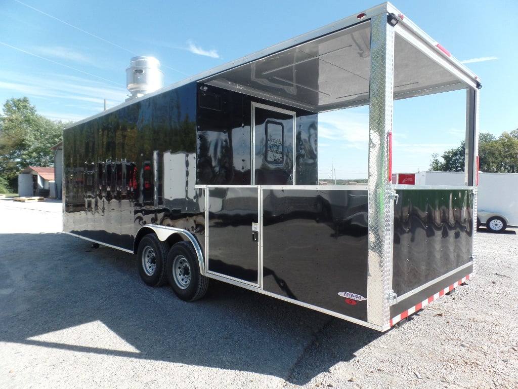 787-8.5-x-26-black-bbq-porch-concession-trailer-22.jpg 8.5' x 26' Black BBQ Porch Concession Trailer
