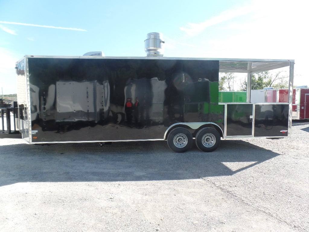 787-8.5-x-26-black-bbq-porch-concession-trailer-24.jpg 8.5' x 26' Black BBQ Porch Concession Trailer