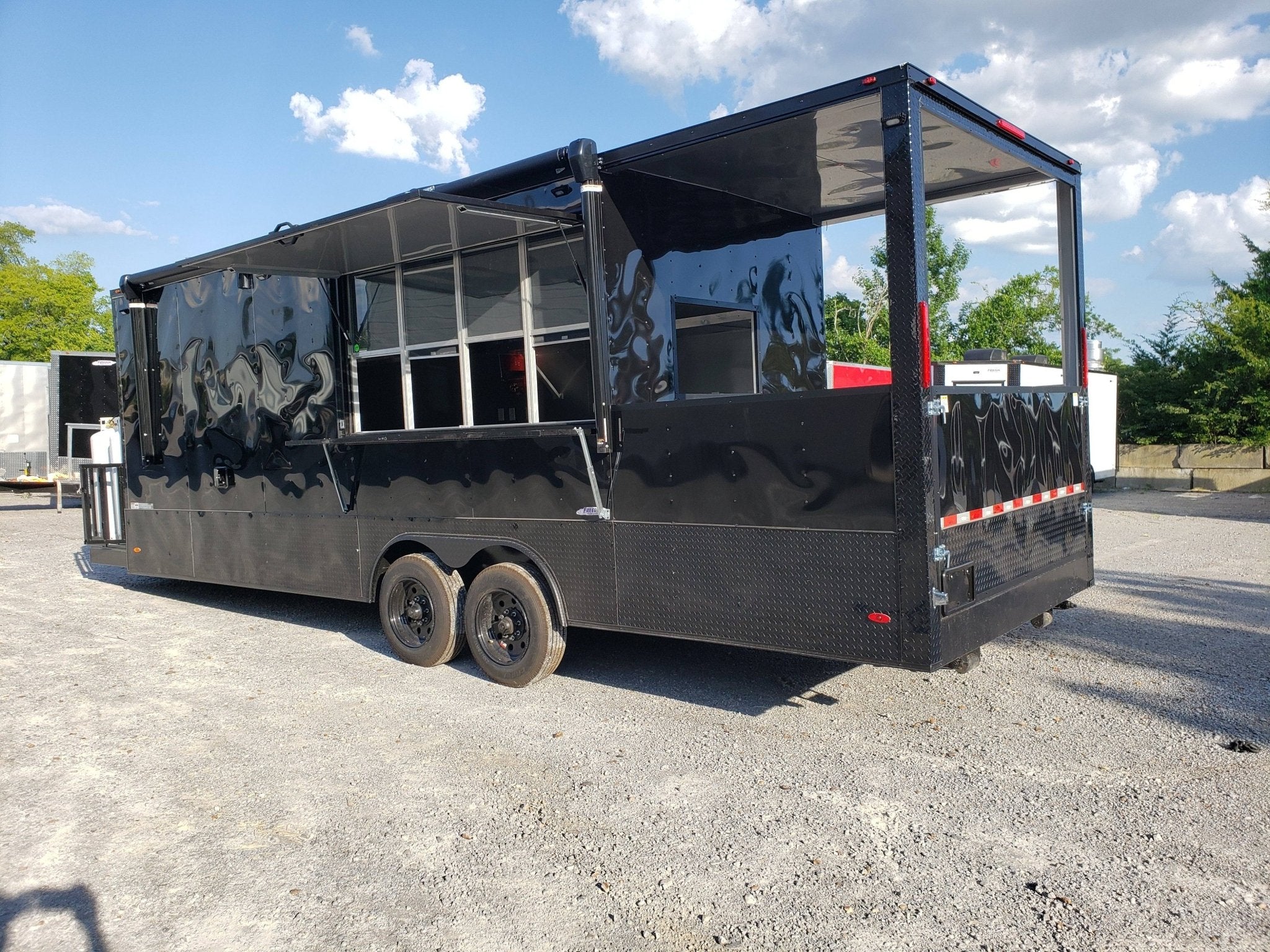 789-8.5-x-26-black-pizza-concession-food-trailer-1.jpg 8.5' x 26' Black Pizza Concession Food Trailer