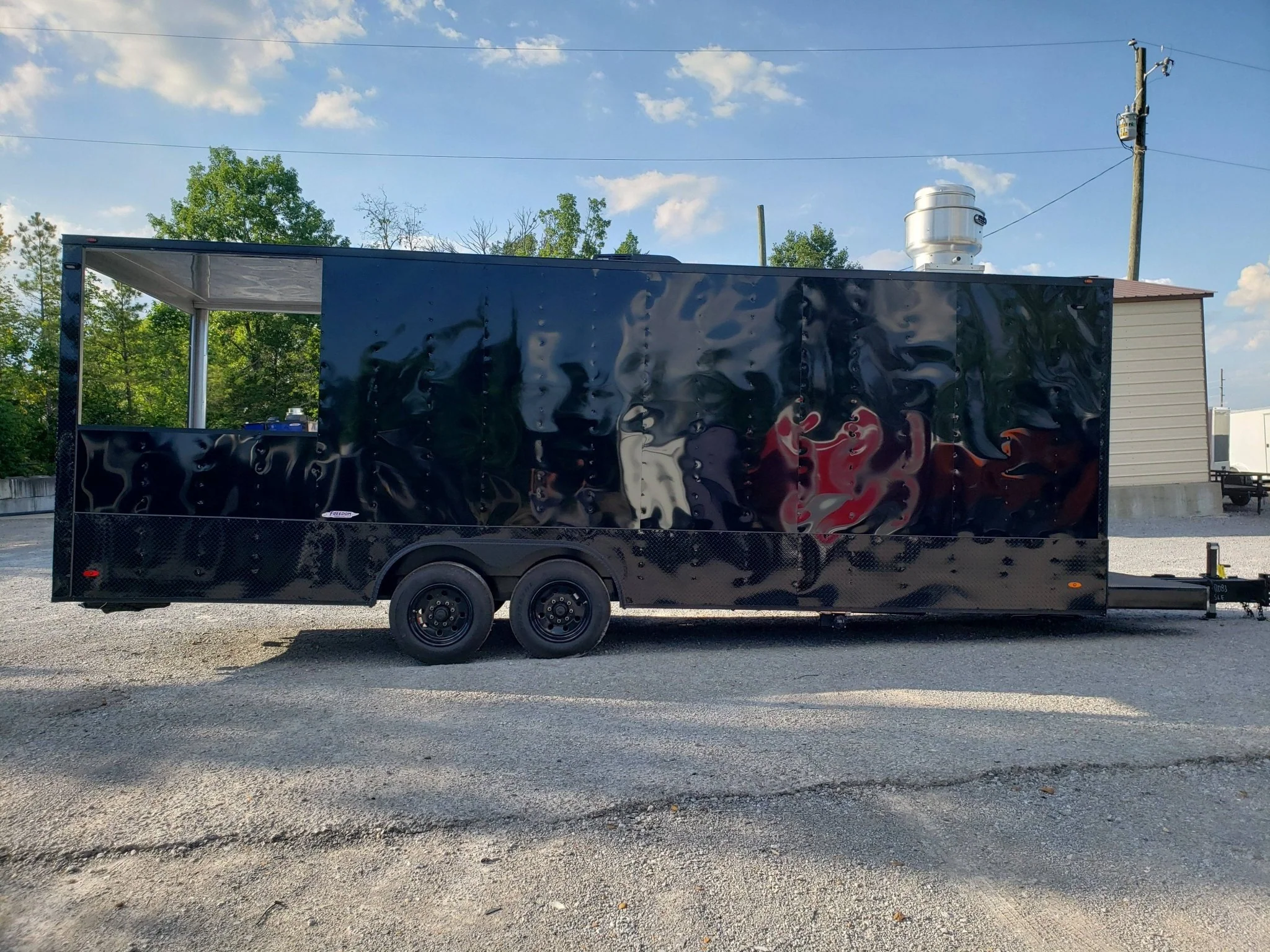 789-8.5-x-26-black-pizza-concession-food-trailer-5.webp 8.5' x 26' Black Pizza Concession Food Trailer