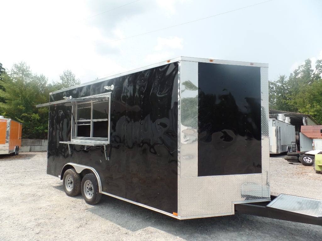 79-8.5-x-16-black-event-concession-food-catering-trailer-19.jpg 8.5' x 16' Black Event Concession Food Catering Trailer