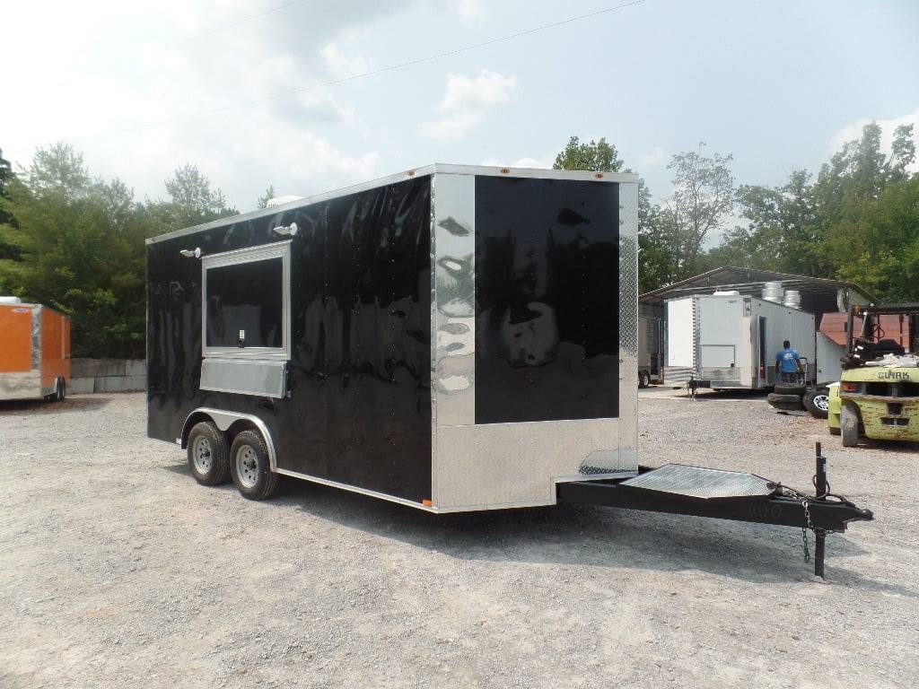 79-8.5-x-16-black-event-concession-food-catering-trailer-7.jpg 8.5' x 16' Black Event Concession Food Catering Trailer