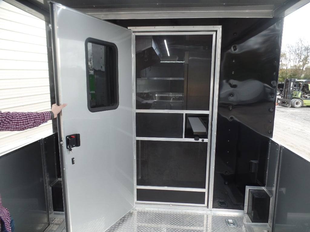 791-8.5-x-26-black-porch-style-concession-food-trailer-with-appliances-12.jpg 8.5' x 26' Black Porch Style Concession Food Trailer With Appliances
