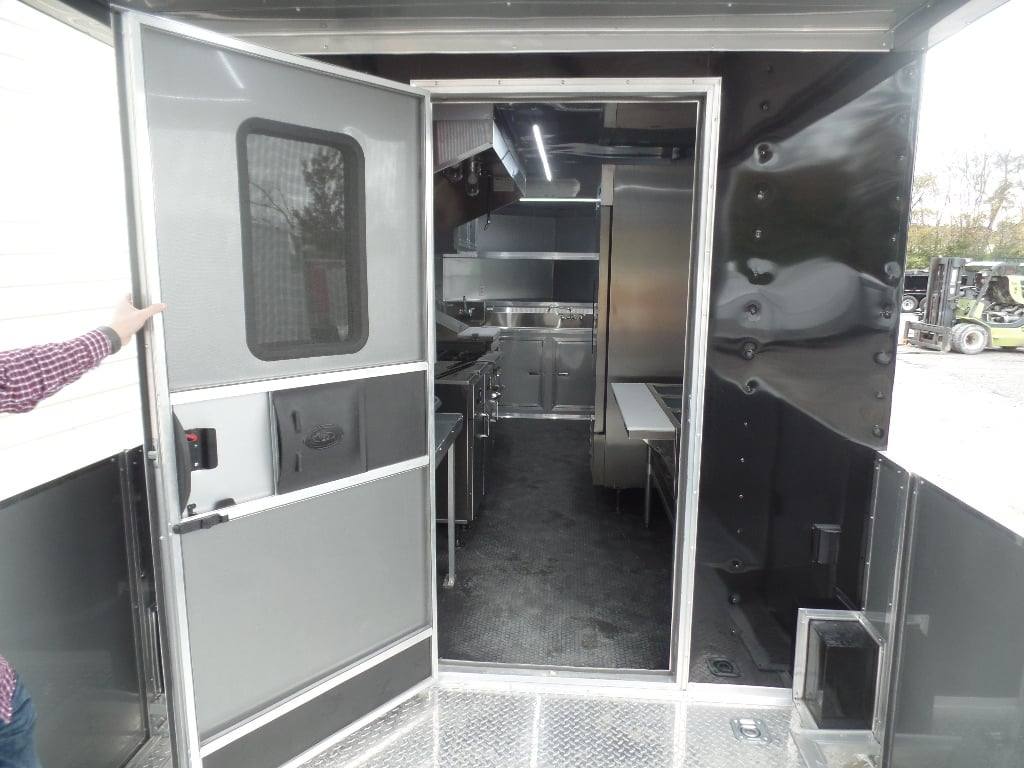 791-8.5-x-26-black-porch-style-concession-food-trailer-with-appliances-17.jpg 8.5' x 26' Black Porch Style Concession Food Trailer With Appliances