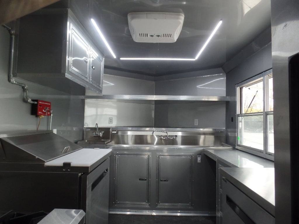 791-8.5-x-26-black-porch-style-concession-food-trailer-with-appliances-2.jpg 8.5' x 26' Black Porch Style Concession Food Trailer With Appliances