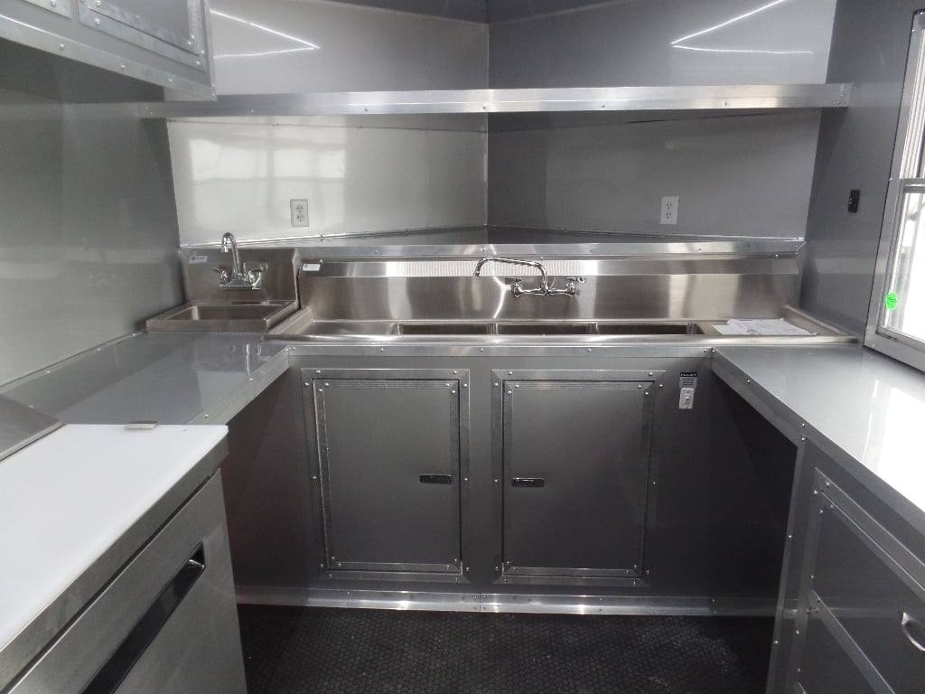 791-8.5-x-26-black-porch-style-concession-food-trailer-with-appliances-22.jpg 8.5' x 26' Black Porch Style Concession Food Trailer With Appliances