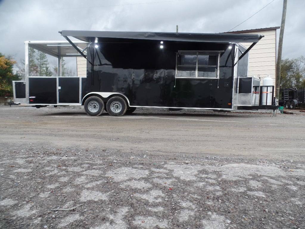 791-8.5-x-26-black-porch-style-concession-food-trailer-with-appliances-27.jpg 8.5' x 26' Black Porch Style Concession Food Trailer With Appliances