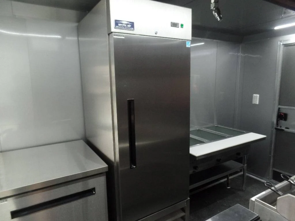 791-8.5-x-26-black-porch-style-concession-food-trailer-with-appliances-30.webp 8.5' x 26' Black Porch Style Concession Food Trailer With Appliances