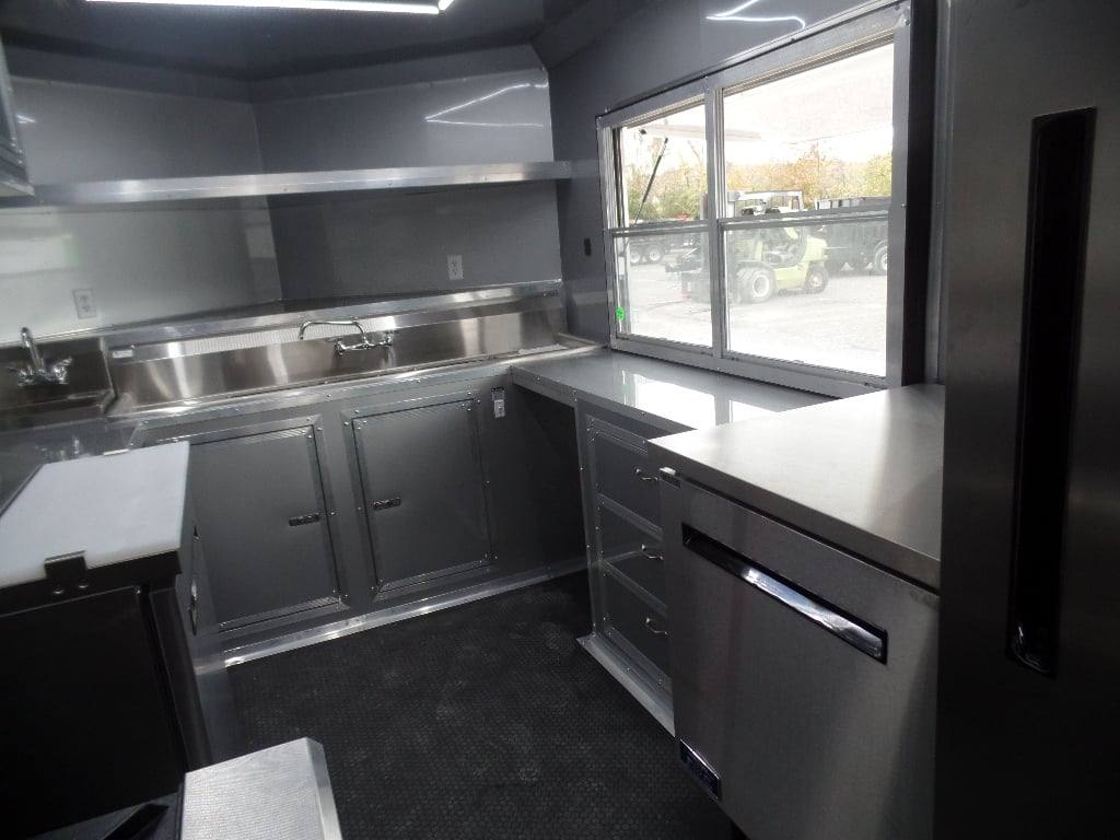 791-8.5-x-26-black-porch-style-concession-food-trailer-with-appliances-6.jpg 8.5' x 26' Black Porch Style Concession Food Trailer With Appliances