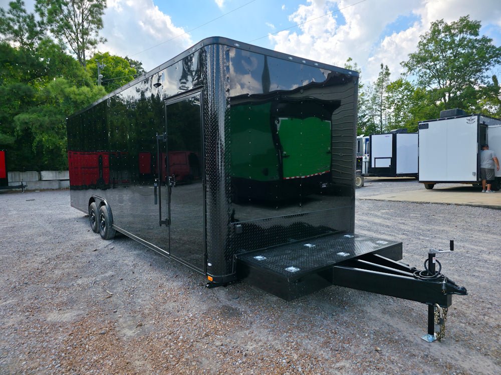 8.5' X 26' Black With Blackout Merchandising & Marketing Trailer