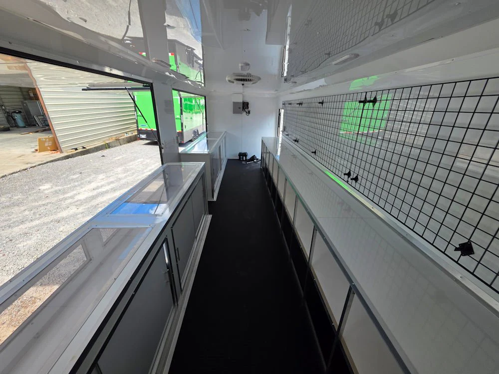 8.5' X 26' Black With Blackout Merchandising & Marketing Trailer