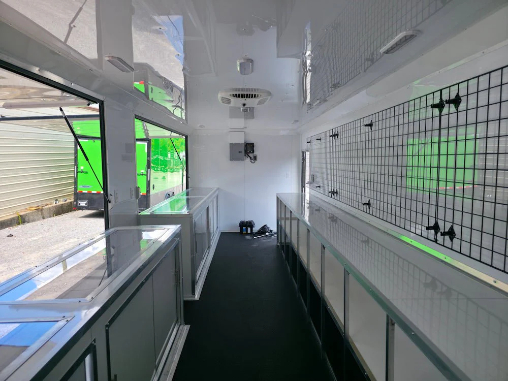 8.5' X 26' Black With Blackout Merchandising & Marketing Trailer