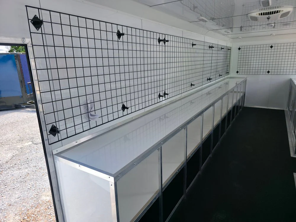 8.5' X 26' Black With Blackout Merchandising & Marketing Trailer